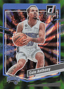 2023-24 Donruss Basketball Blue and Green Laser Holo Cole Anthony #163