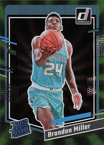 2023-24 Donruss Basketball Green Laser Holo Brandon Miller #226 Rookie