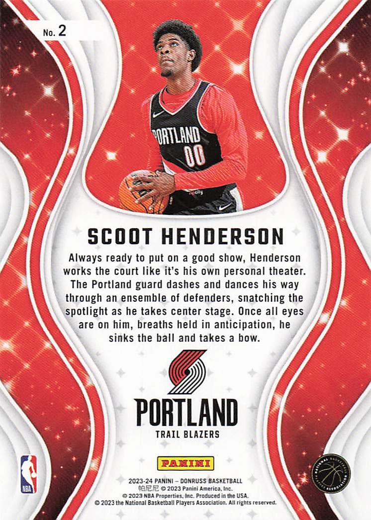 2023-24 Donruss Basketball Magicians Scoot Henderson #2