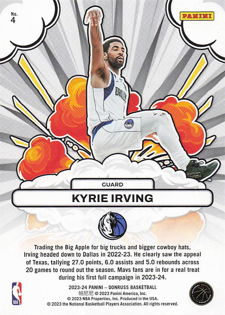 2023-24 Donruss Basketball Bomb Squad Kyrie Irving #4