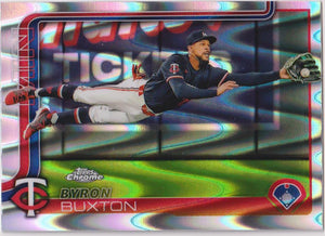 2025 Topps Chrome Baseball Raywave Refractors Byron Buxton #172