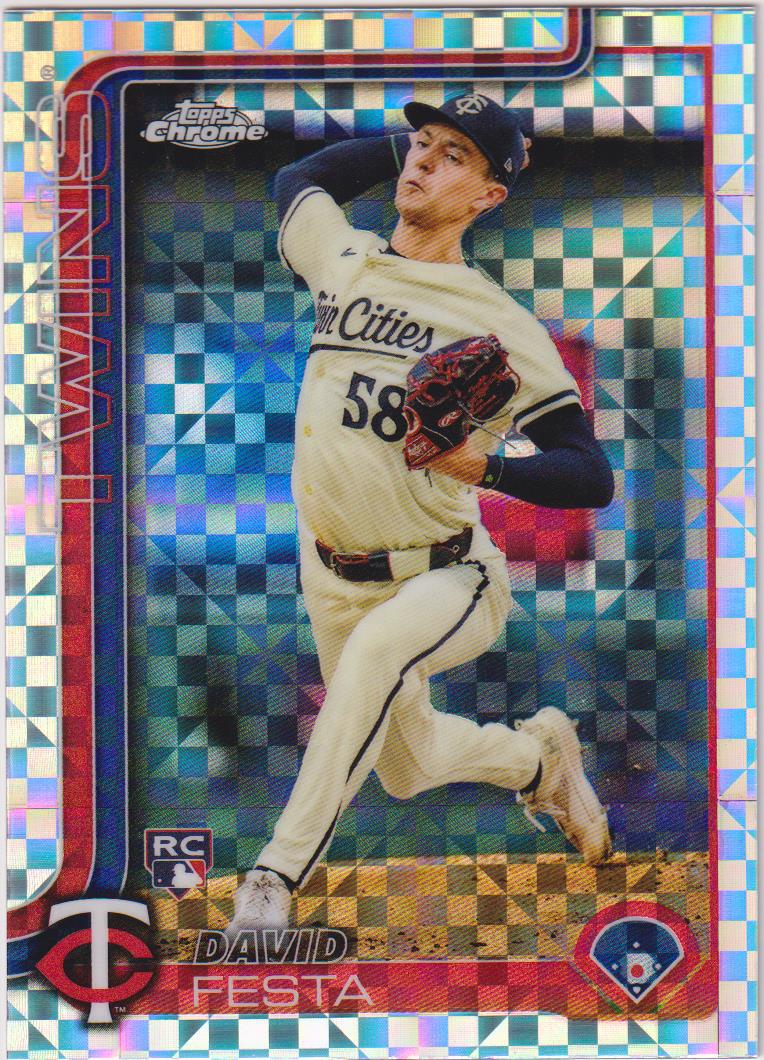 2025 Topps Chrome Baseball X-Fractors David Festa #156 Rookie