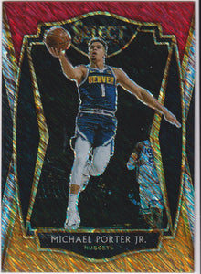 2020-21 Panini Select Basketball Red White Orange Flash Michael Porter Jr. #106