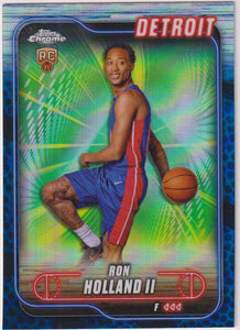2024-25 Topps Chrome Basketball Topps Green Refractor Ron Holland II #133 Rookie