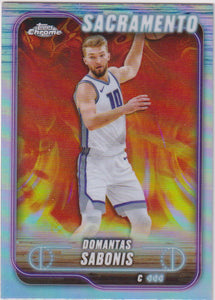 2024-25 Topps Chrome Basketball Refractor Domantas Sabonis #153