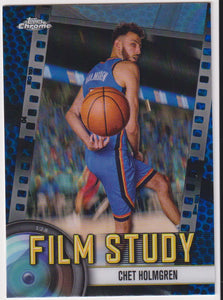 2024-25 Topps Chrome Film Study Blue Refractor Chet Holmgren #FS-12