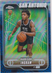 2024-25 Topps Chrome Basketball Blue Refractor Harrison Ingram #179 Rookie