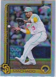 2025 Topps Chrome Baseball Refractors Manny Machado #53
