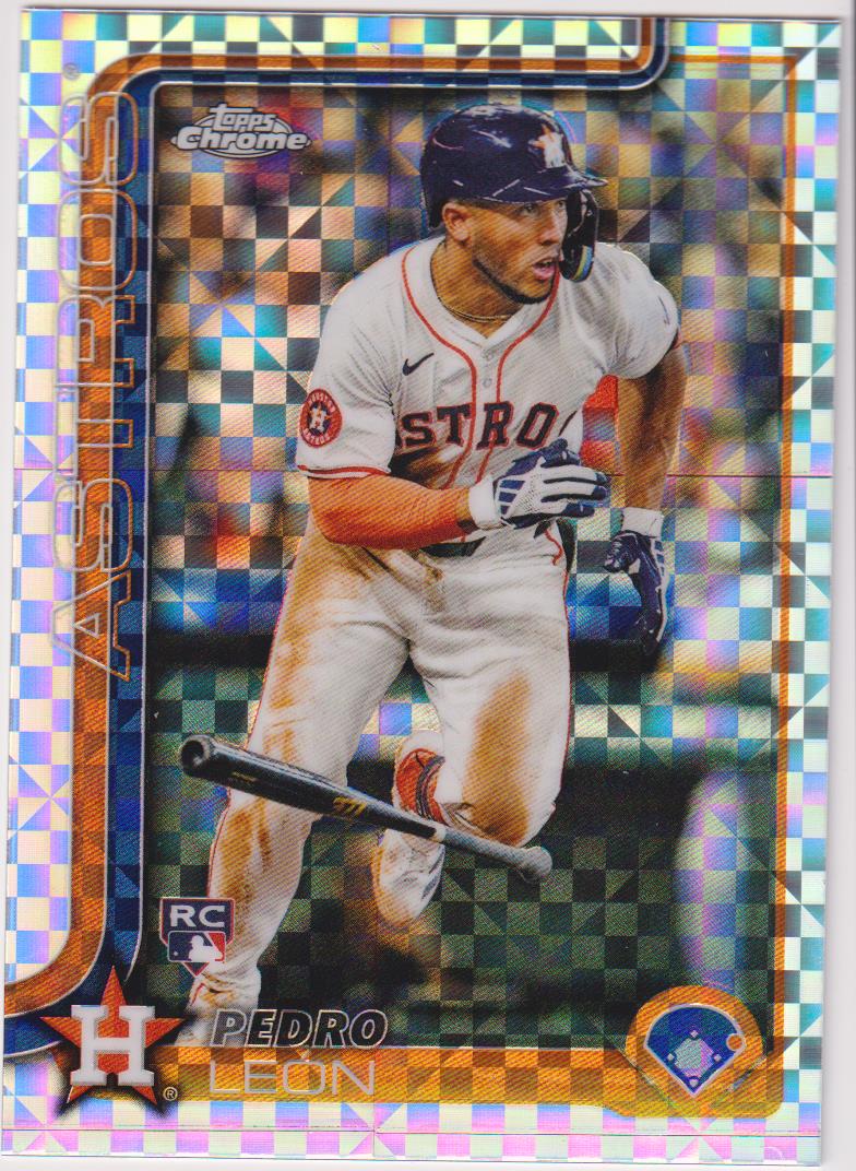 2025 Topps Chrome Baseball X-Fractors Pedro León #97 Rookie