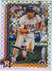 2025 Topps Chrome Baseball X-Fractors Pedro León #97 Rookie