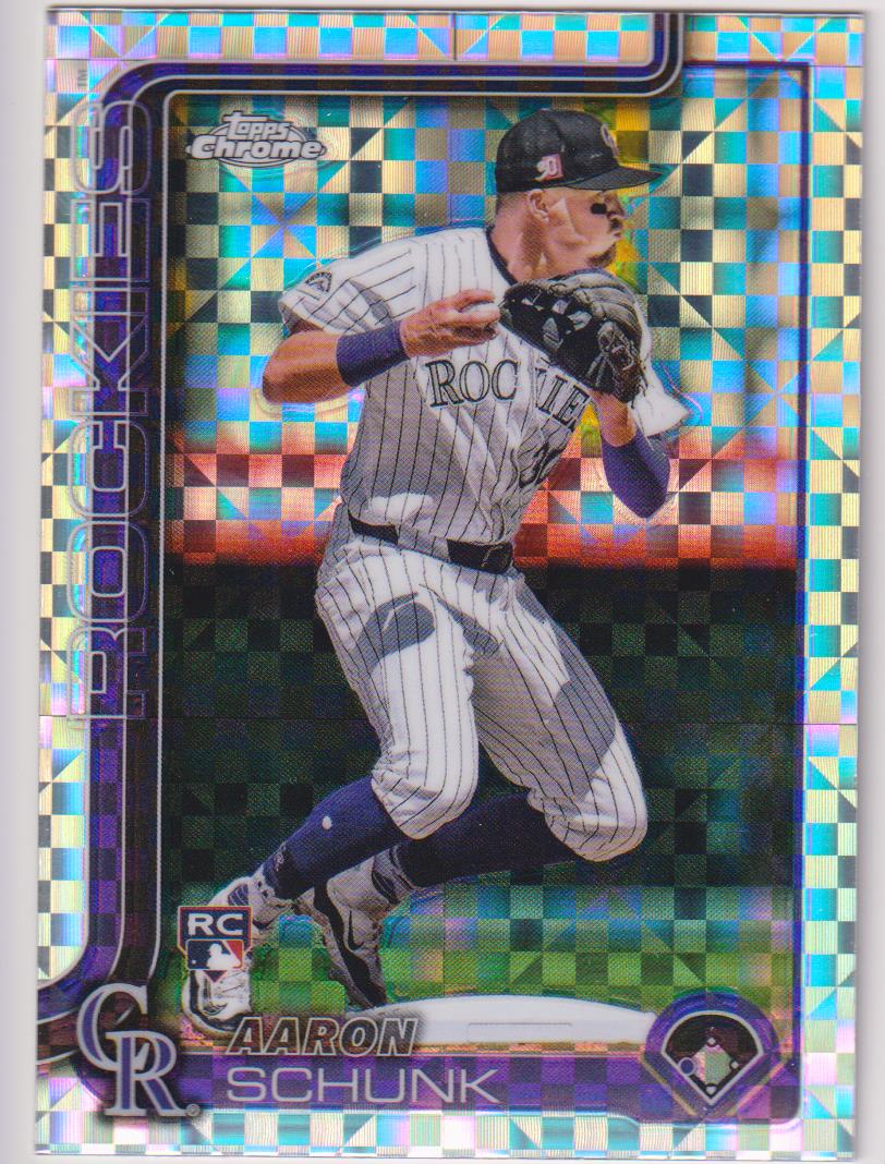 2025 Topps Chrome Baseball X-Fractors Aaron Schunk #238 Rookie