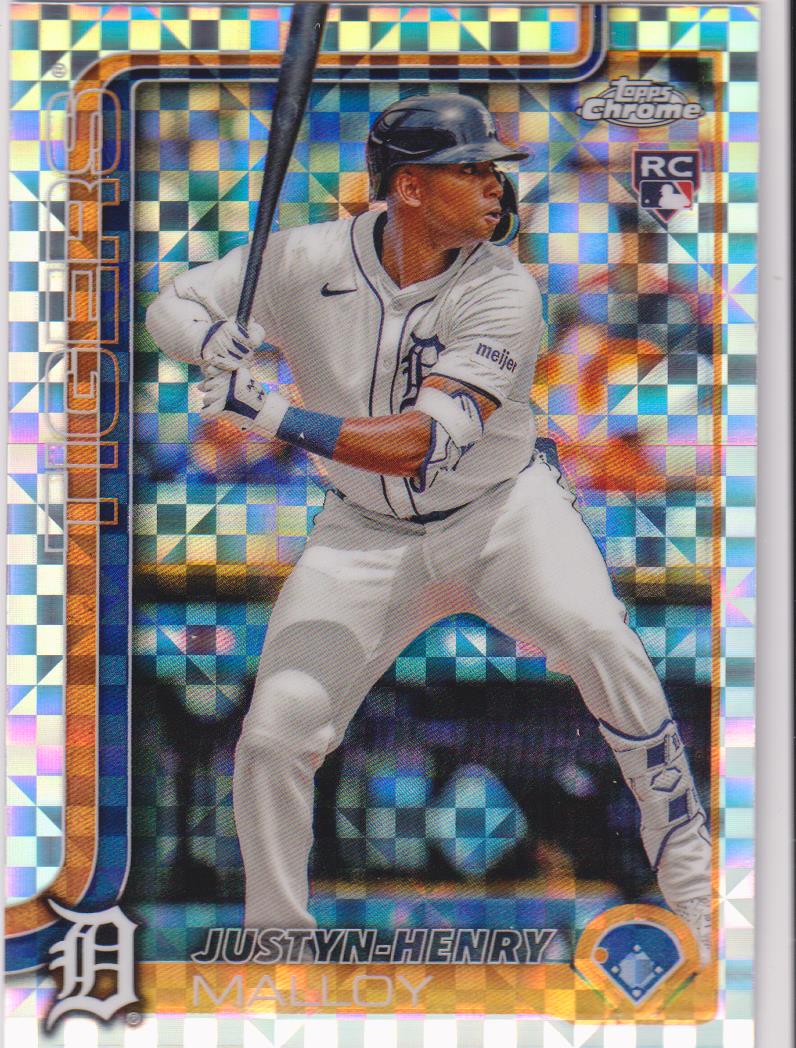 2025 Topps Chrome Baseball X-Fractors Justyn-Henry Malloy #224 Rookie