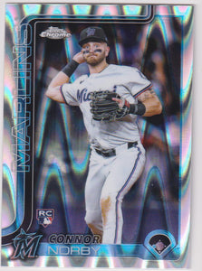 2025 Topps Chrome Baseball Raywave Refractors Connor Norby #199 Rookie