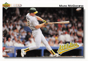 1992 Upper Deck Baseball Mark McGwire #153