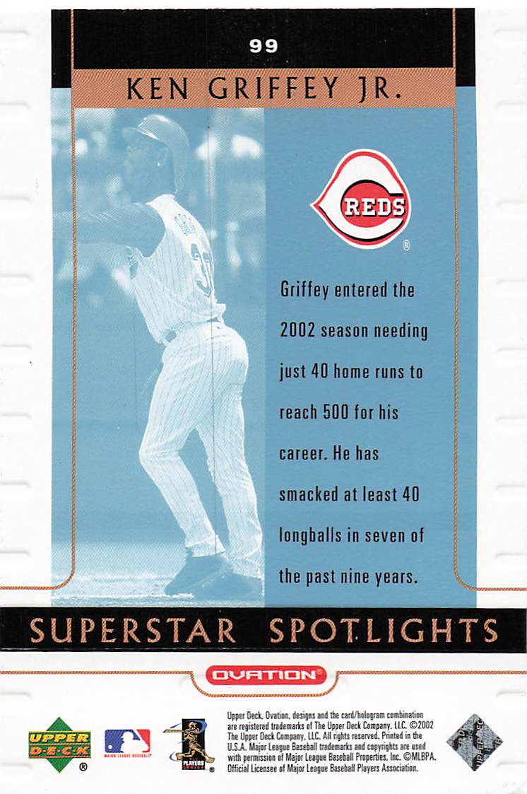2002 Upper Deck Ovation Baseball Ken Griffey Jr. #99