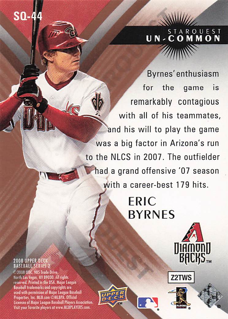 2008 Upper Deck Baseball StarQuest Uncommon Eric Byrnes #SQ-44