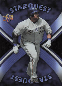 2008 Upper Deck Baseball StarQuest Rare Prince Fielder #SQ-3