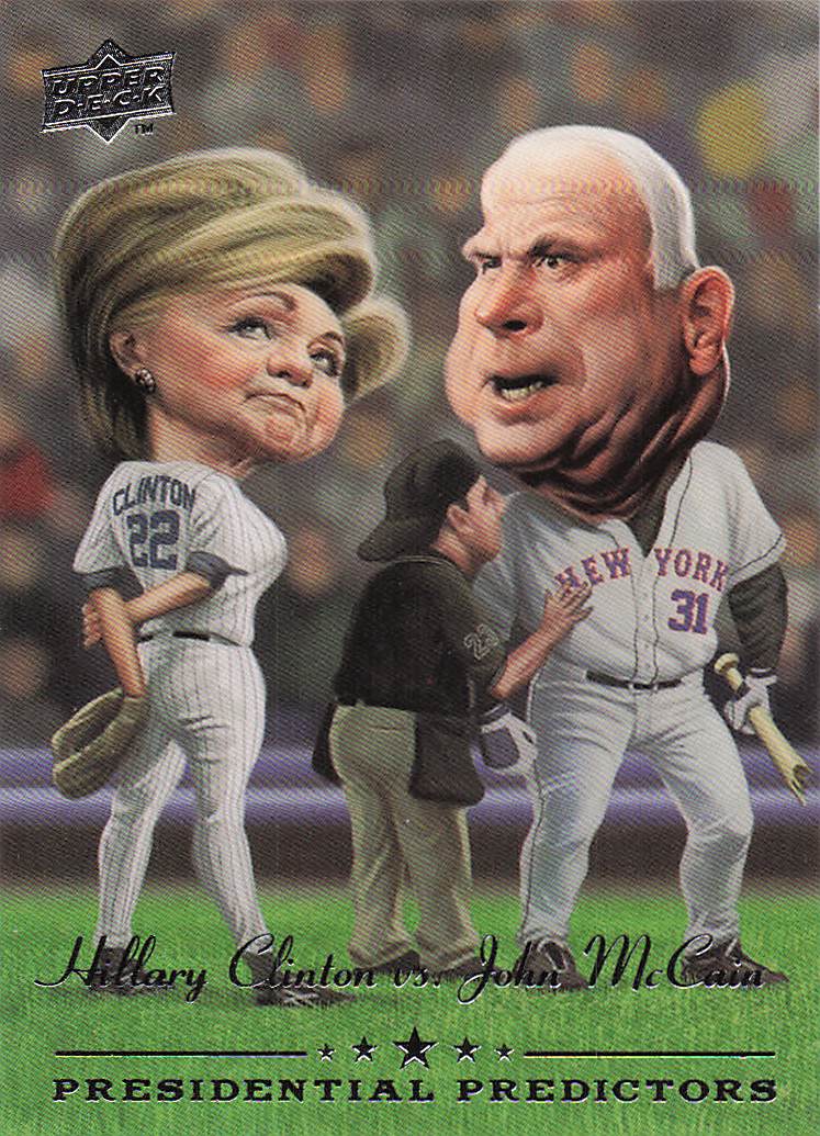 2008 Upper Deck Presidential Predictors John McCain / Hillary Clinton #PP-14A