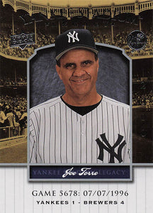 2008 Upper Deck Yankee Stadium Legacy Baseball Joe Torre #5689
