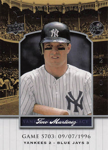 2008 Upper Deck Yankee Stadium Legacy Baseball Tino Martinez #5718