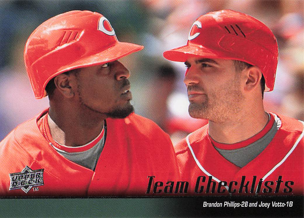 2010 Upper Deck Baseball Reds Checklist (Brandon Phillips / Joey Votto) CL #577
