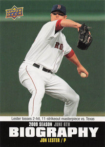 2010 Upper Deck Baseball Season Biography Jon Lester #SB-73