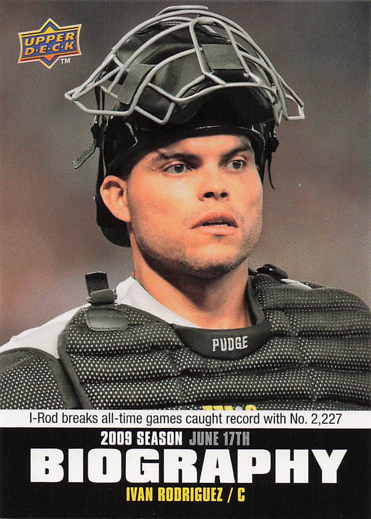 2010 Upper Deck Baseball Season Biography Ivan Rodriguez #SB-89