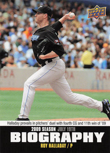 2010 Upper Deck Baseball Season Biography Roy Halladay #SB-122