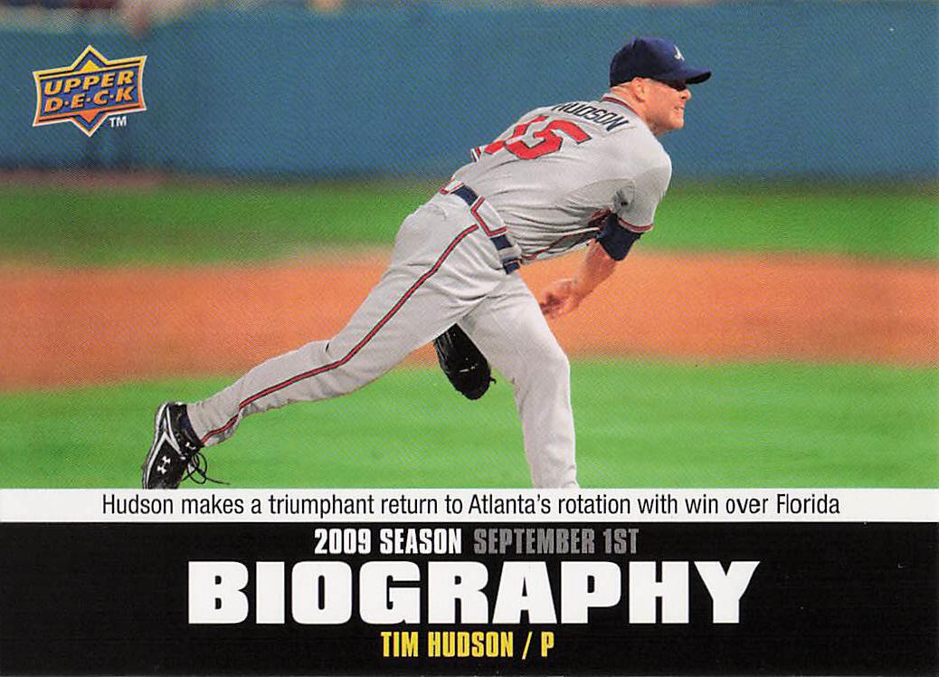 2010 Upper Deck Baseball Season Biography Tim Hudson #SB-168