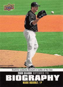 2010 Upper Deck Baseball Season Biography Mark Buehrle #SB-176