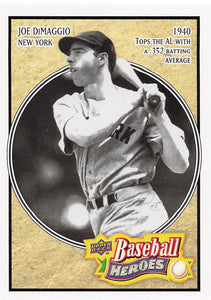 2010 Upper Deck Baseball Baseball Heroes: Joe DiMaggio Joe DiMaggio #BH-3