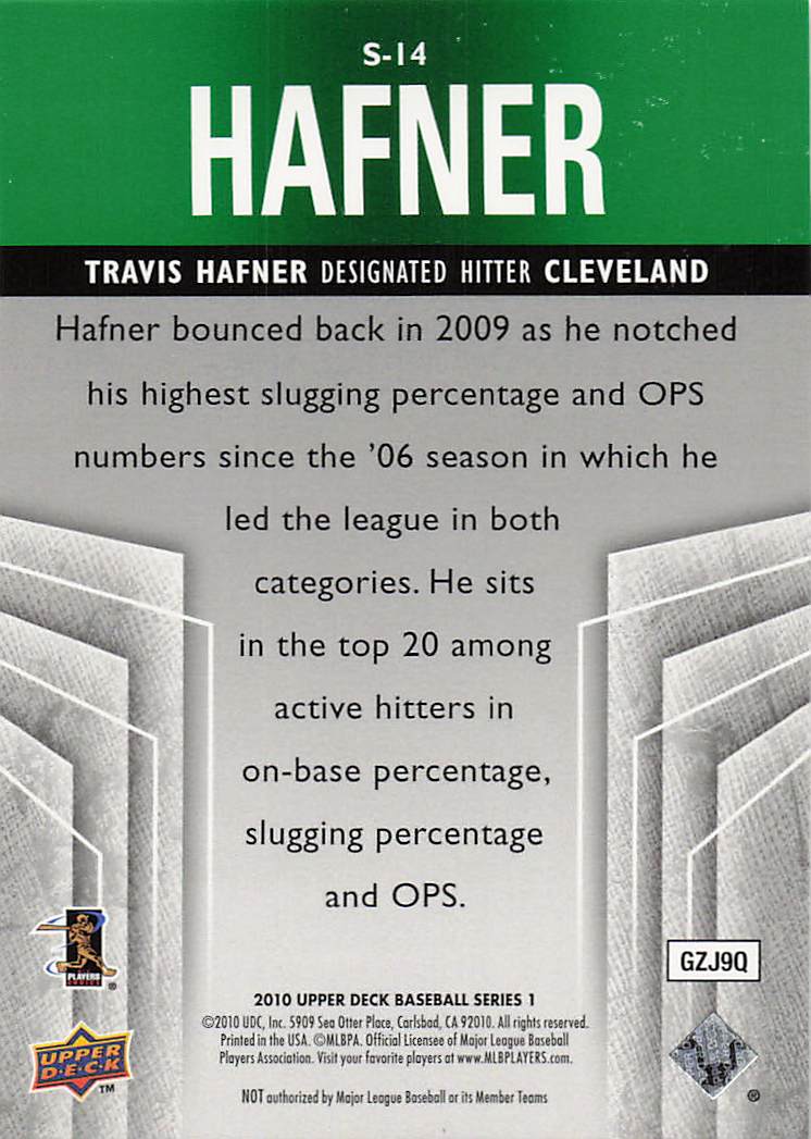 2010 Upper Deck Baseball Supreme Green Travis Hafner #S-14
