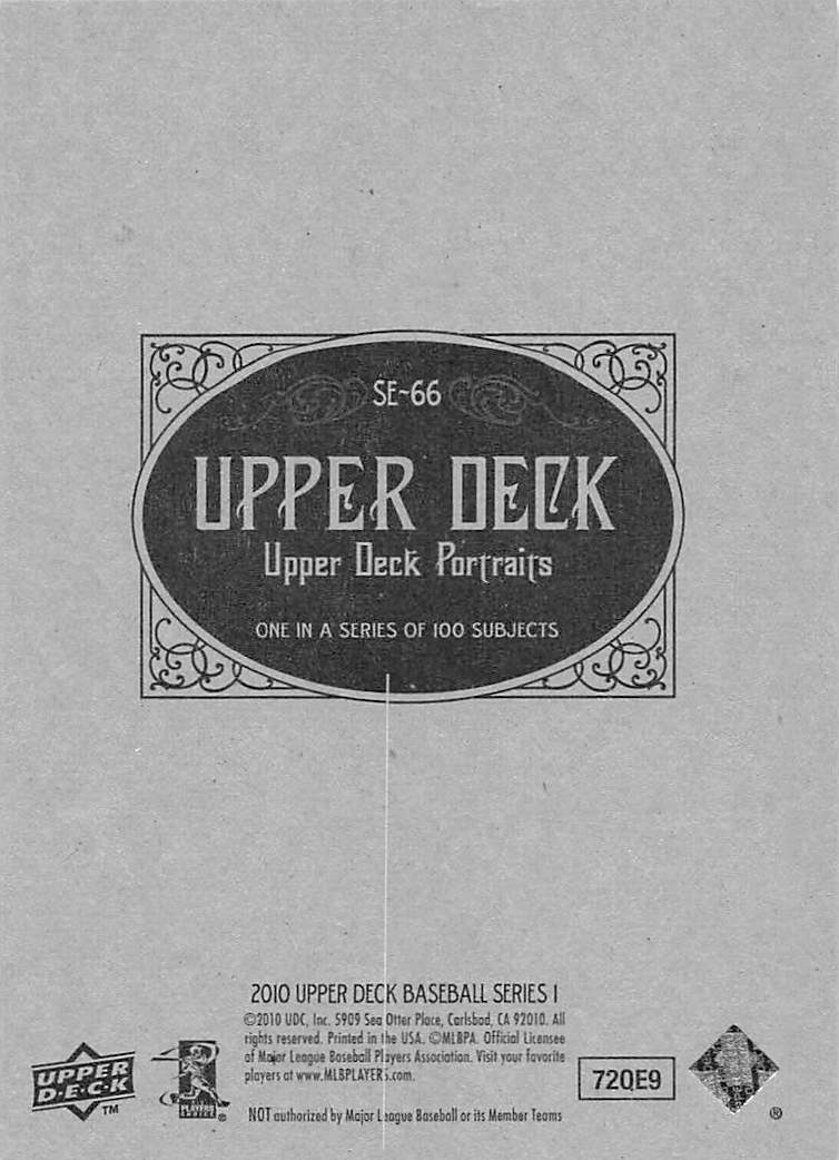 2010 Upper Deck Baseball Portraits Cole Hamels #SE-66