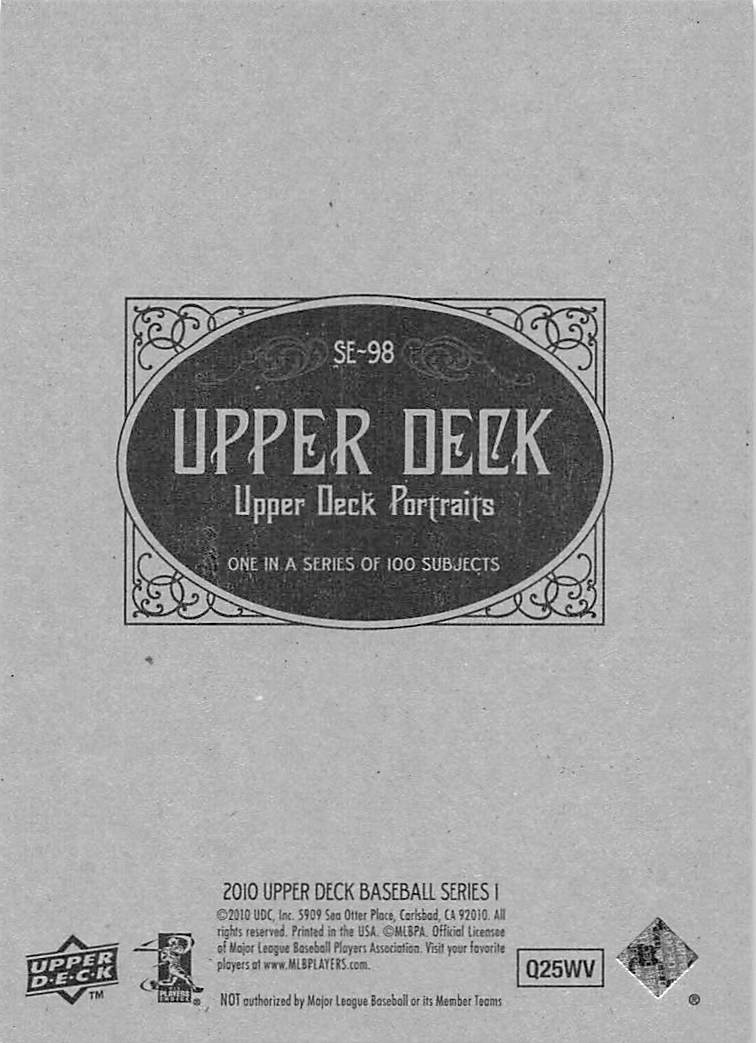 2010 Upper Deck Baseball Portraits Ryan Zimmerman #SE-98