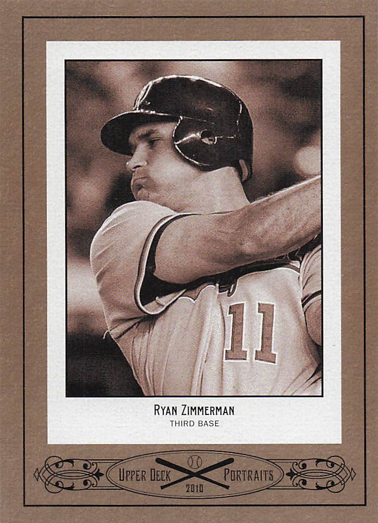 2010 Upper Deck Baseball Portraits Ryan Zimmerman #SE-98