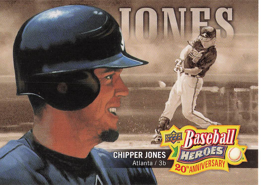 2010 Upper Deck Baseball Heroes: 20th Anniversary Art Chipper Jones #BHA-10