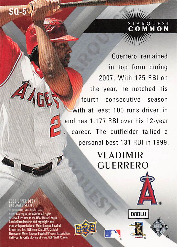 2008 Upper Deck Baseball StarQuest Common Travis Hafner #SQ-6