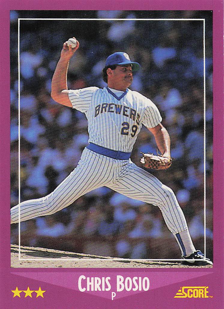 1988 Score Baseball Chris Bosio #38