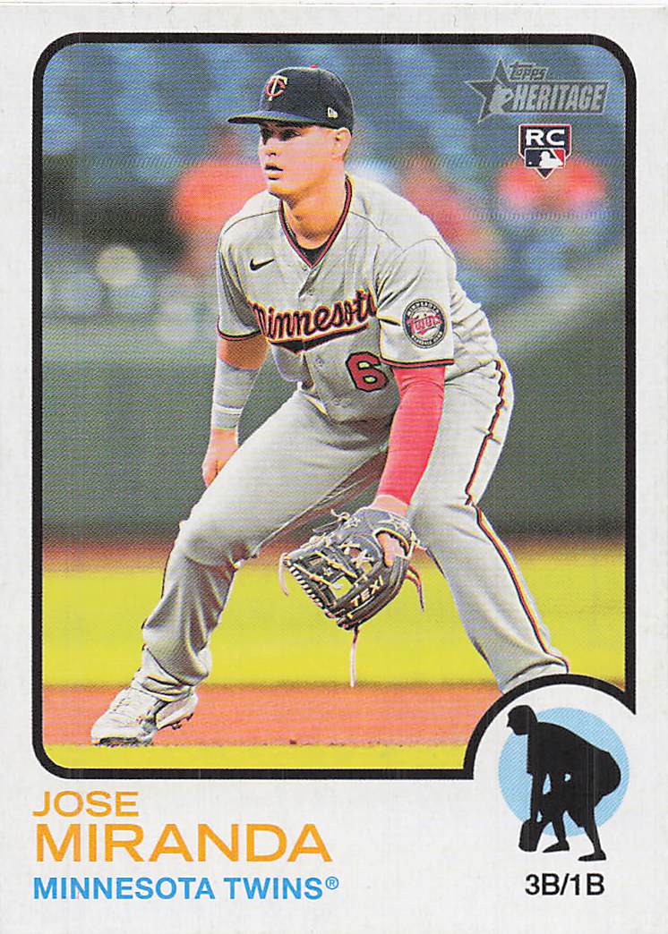 2022 Topps Heritage Baseball Jose Miranda #503 Rookie