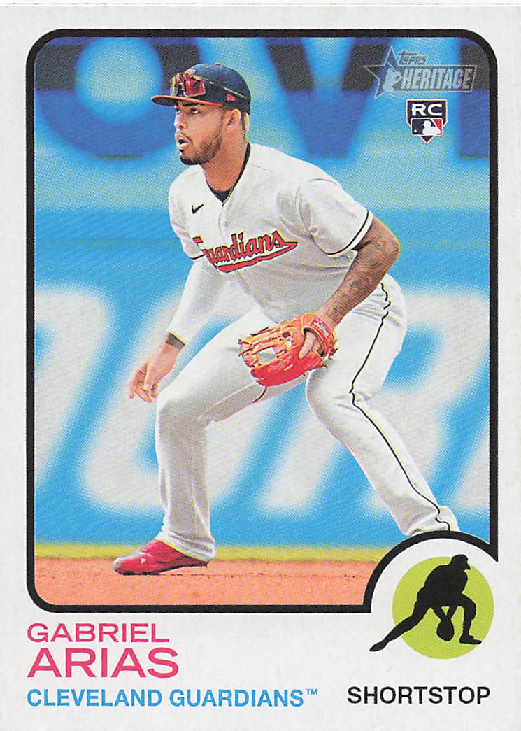 2022 Topps Heritage Baseball Gabriel Arias #645 Rookie