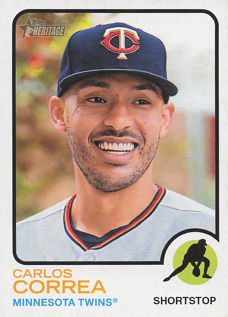 2022 Topps Heritage Baseball Carlos Correa #672