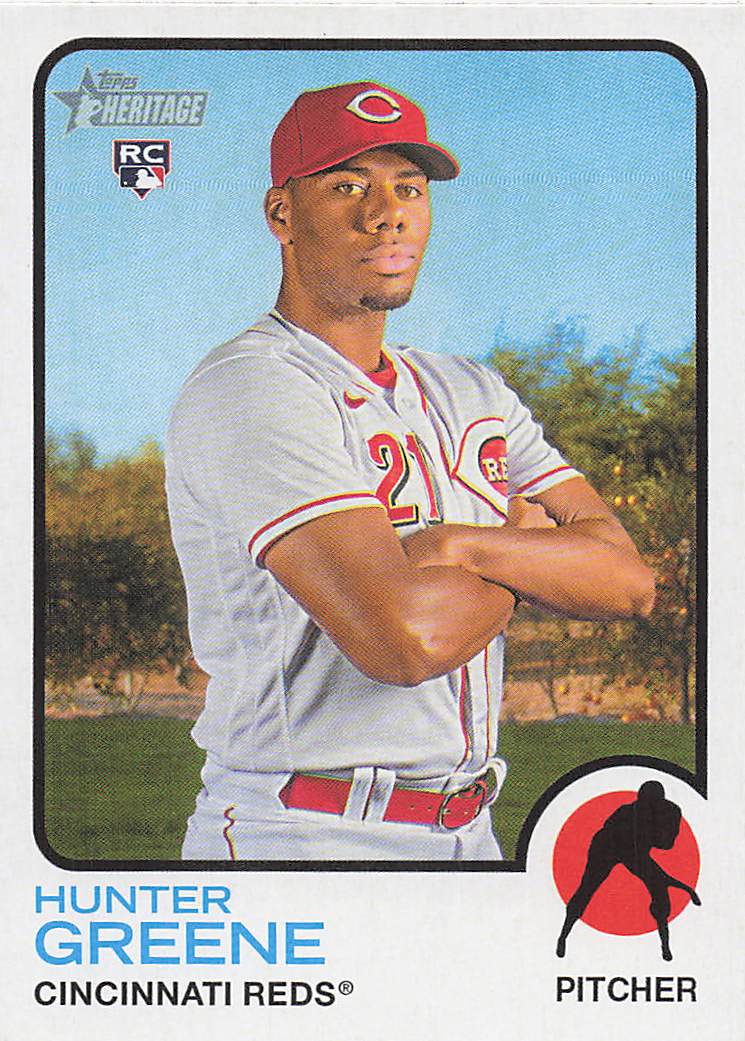 2022 Topps Heritage Baseball Hunter Greene #694 Rookie