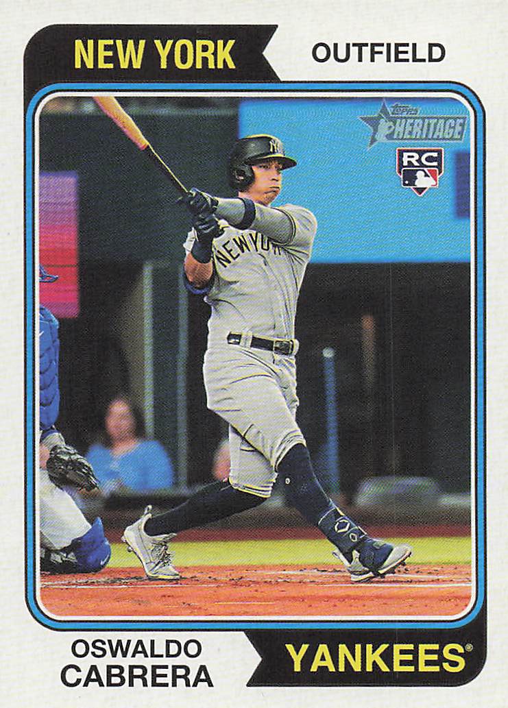 2023 Topps Heritage Baseball Oswaldo Cabrera #135 Rookie