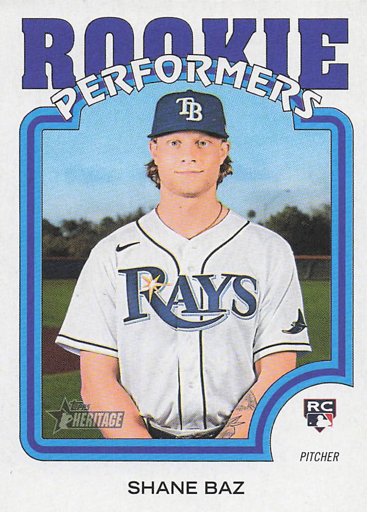 2022 Topps Heritage Baseball Rookie Performers Shane Baz #RP-6