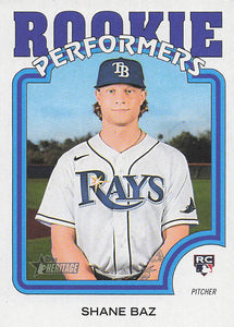 2022 Topps Heritage Baseball Rookie Performers Shane Baz #RP-6