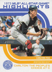 2022 Topps Heritage 1973 MLB All-Star Game Highlights Carlton Fisk #ASGH-13