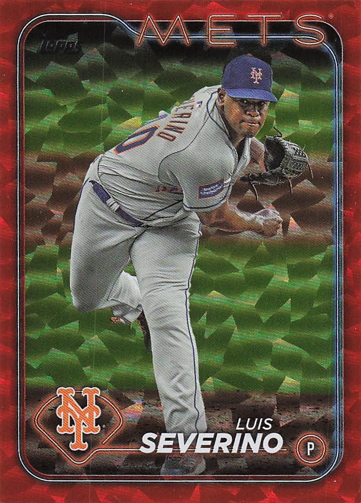 2024 Topps Baseball Orange Crackle Foil 105/299 Luis Severino #633
