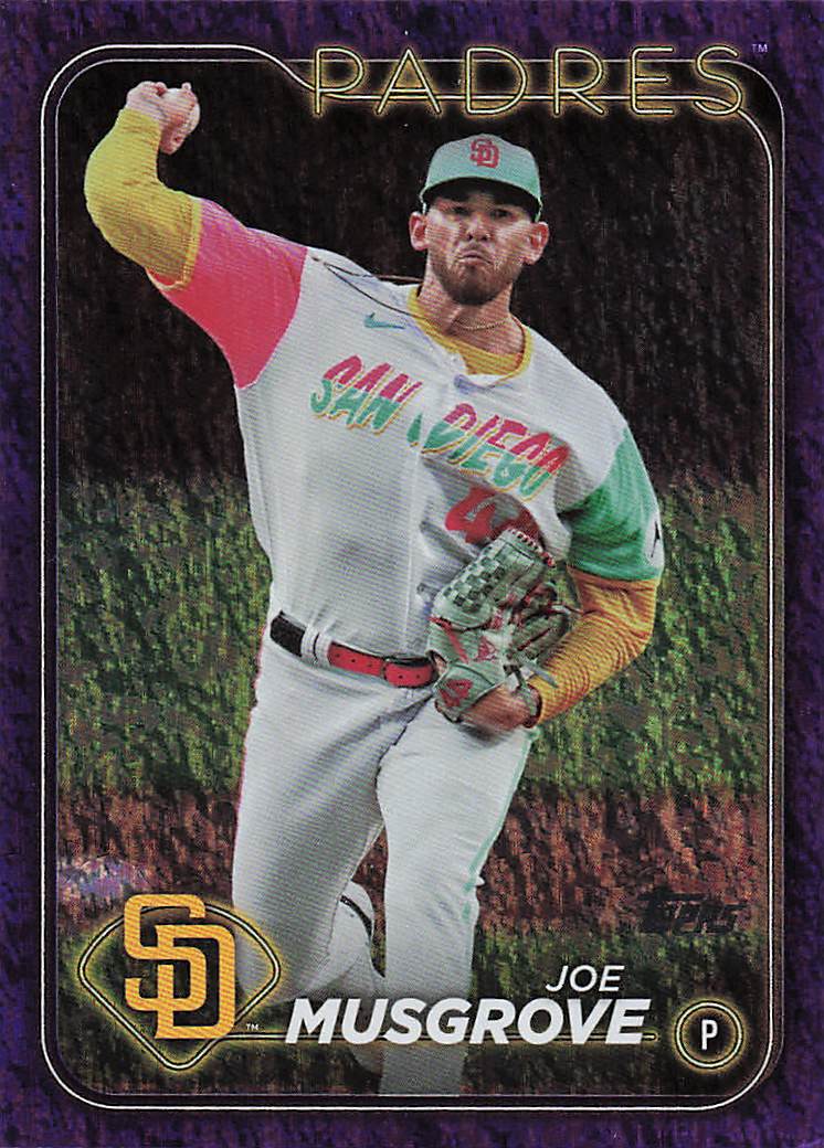 2024 Topps Baseball Purple Holofoil 226/799 Joe Musgrove #205