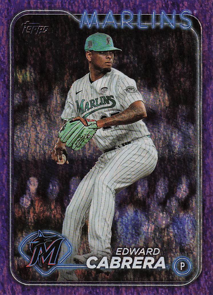 2024 Topps Baseball Purple Holofoil 604/799 Edward Cabrera #465