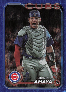 2024 Topps Baseball Blue Holofoil 722/999 Miguel Amaya #319